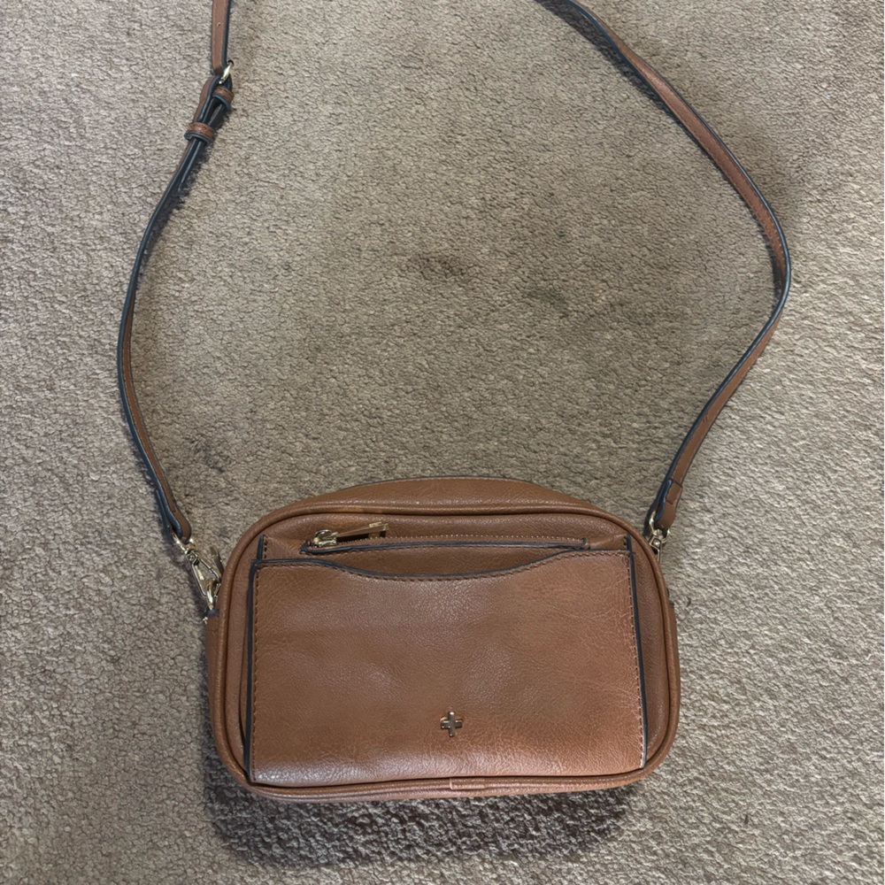 Peta and Jain brown crossbody purse with wallet insert
